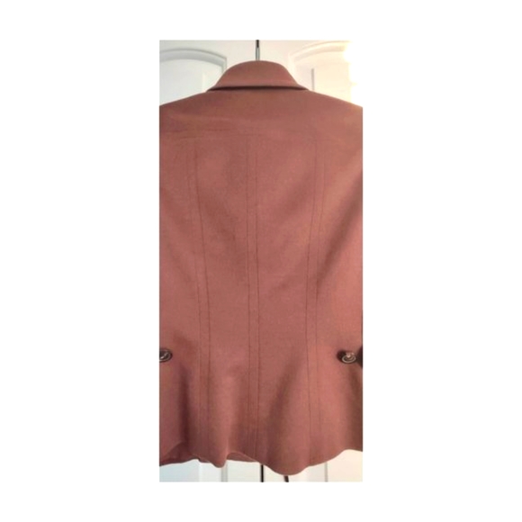 AKRIS PUNTO Bergdorf Goodman Brown Blazer Jacket S 6 Wolle-laine-wool / Angora - Picture 2 of 16